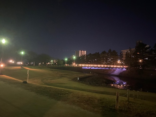 夜のウォーキング